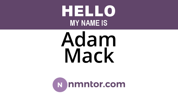 Adam Mack