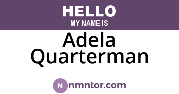 Adela Quarterman