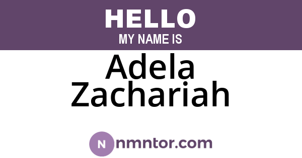 Adela Zachariah