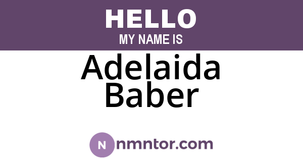 Adelaida Baber