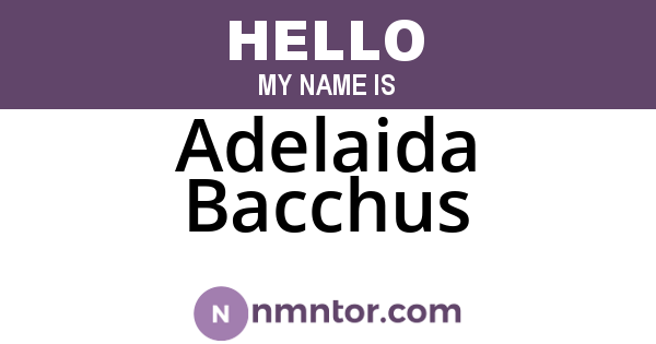 Adelaida Bacchus