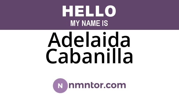 Adelaida Cabanilla