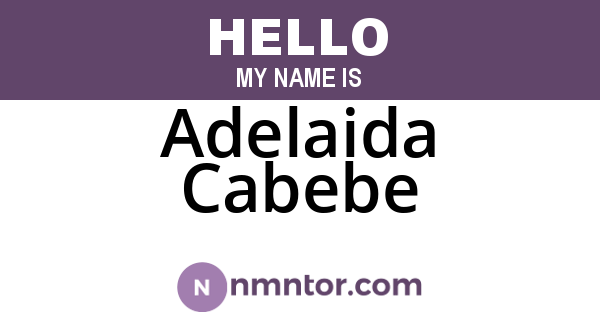 Adelaida Cabebe