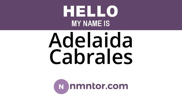 Adelaida Cabrales