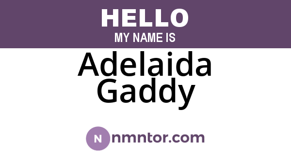 Adelaida Gaddy