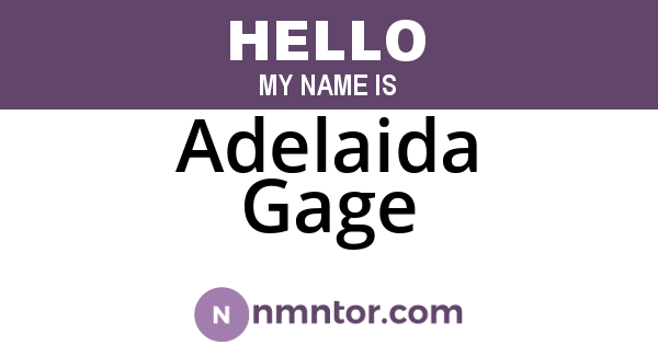 Adelaida Gage