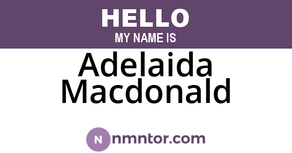 Adelaida Macdonald