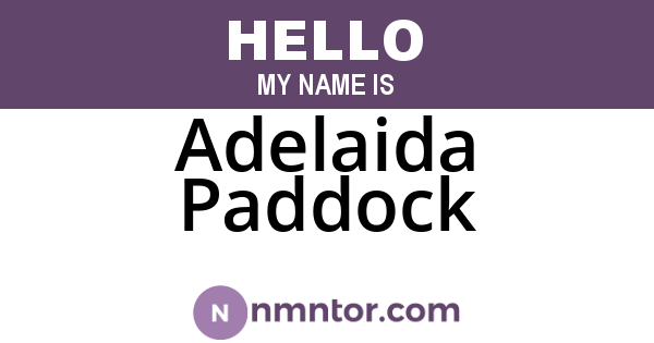 Adelaida Paddock