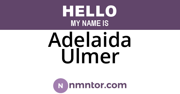 Adelaida Ulmer