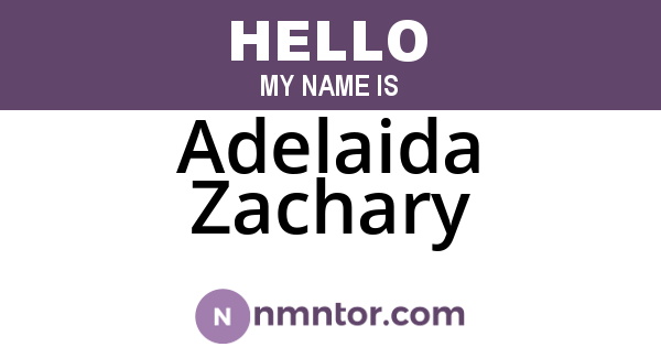 Adelaida Zachary