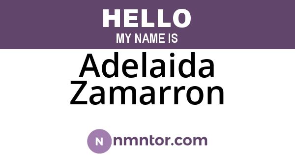 Adelaida Zamarron