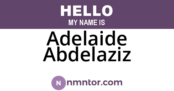 Adelaide Abdelaziz