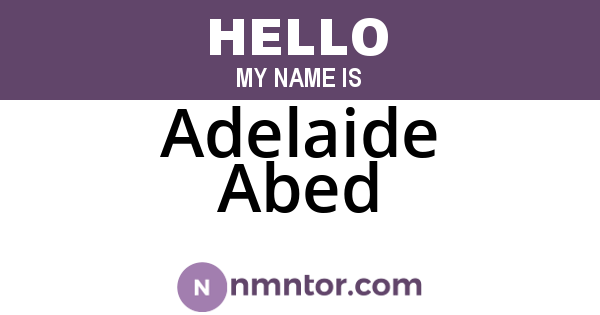 Adelaide Abed