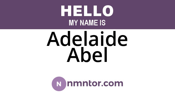 Adelaide Abel
