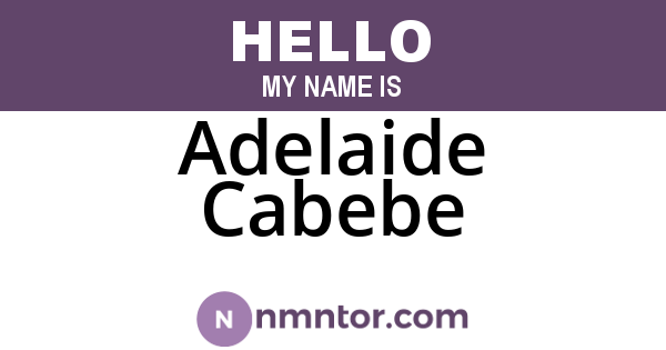 Adelaide Cabebe
