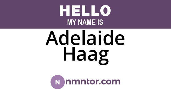 Adelaide Haag