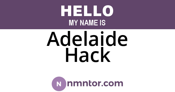Adelaide Hack