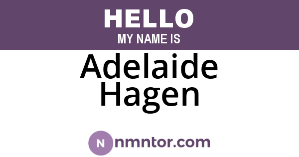 Adelaide Hagen