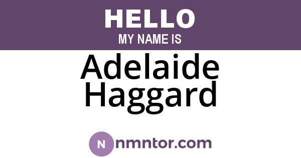 Adelaide Haggard