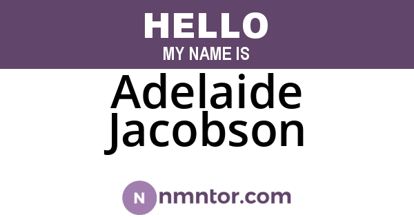 Adelaide Jacobson