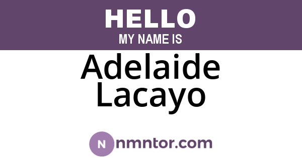 Adelaide Lacayo