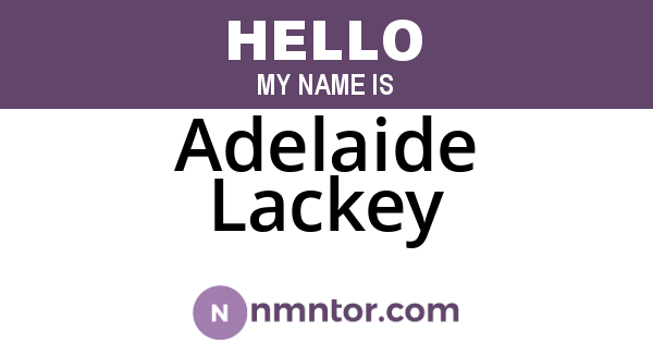 Adelaide Lackey