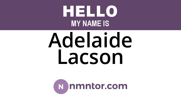 Adelaide Lacson