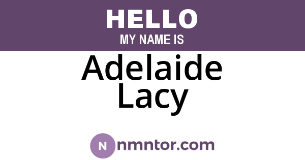 Adelaide Lacy