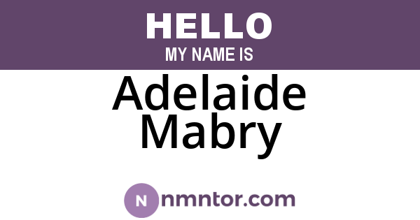 Adelaide Mabry