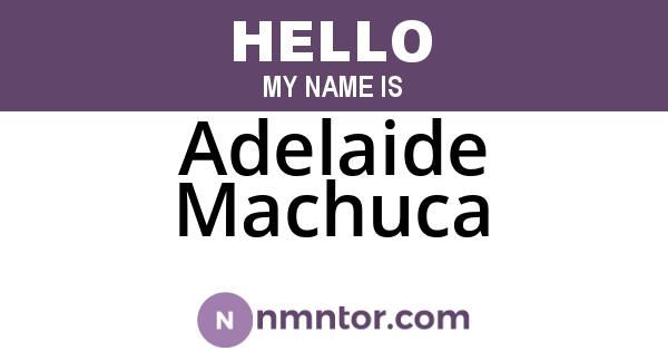 Adelaide Machuca
