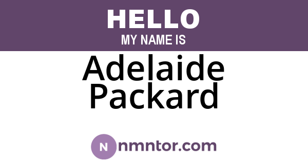 Adelaide Packard