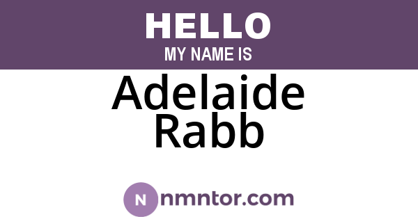 Adelaide Rabb