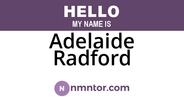 Adelaide Radford