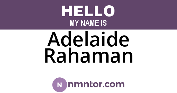 Adelaide Rahaman