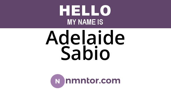 Adelaide Sabio