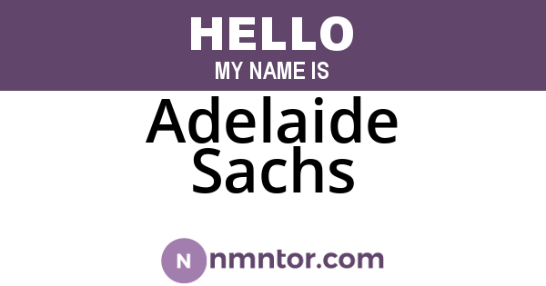 Adelaide Sachs