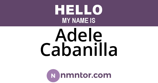 Adele Cabanilla