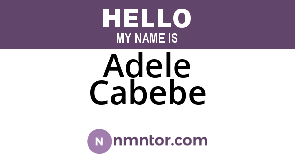 Adele Cabebe