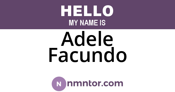 Adele Facundo
