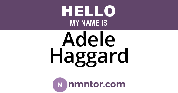 Adele Haggard