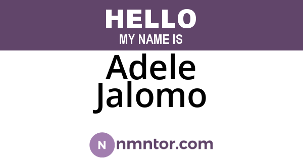 Adele Jalomo