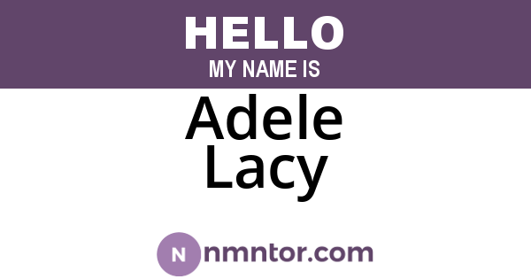 Adele Lacy