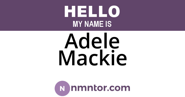 Adele Mackie