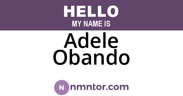 Adele Obando