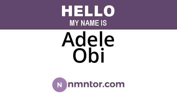 Adele Obi
