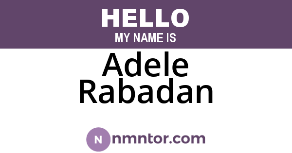 Adele Rabadan