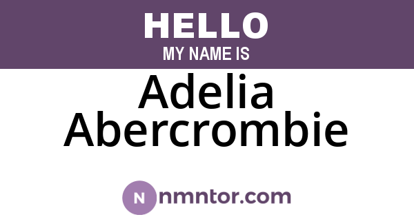 Adelia Abercrombie