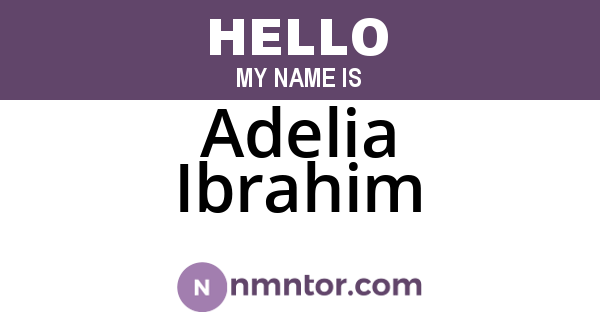 Adelia Ibrahim