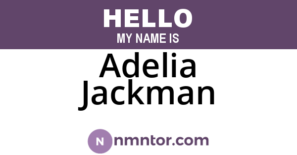Adelia Jackman