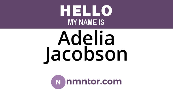 Adelia Jacobson